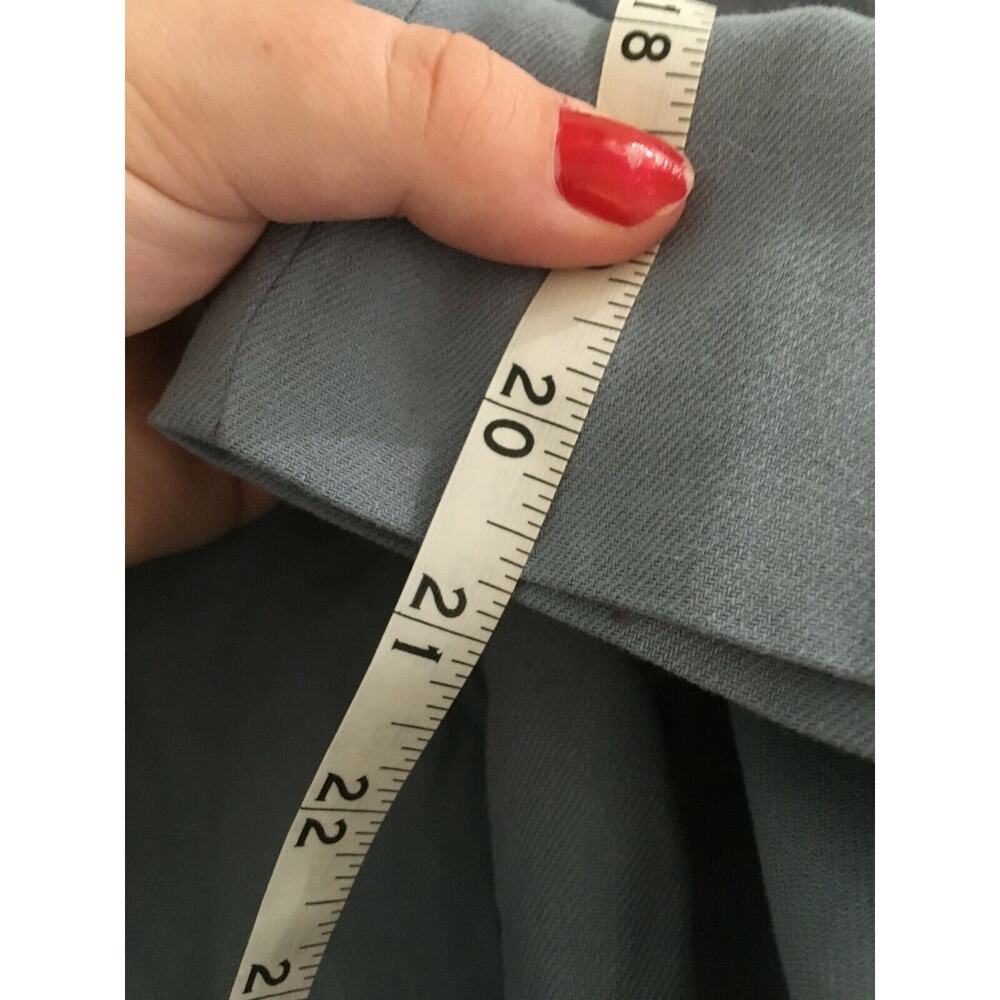 NWT Elodie Pants Womens Sz L Blue Cotton Drawstring Waist Wide Leg Capri Crop - Picture 11 of 11